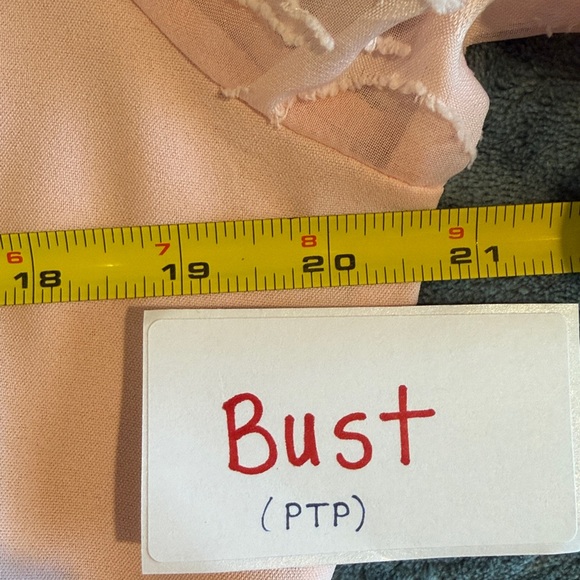 Elegant Blush Pink Midi Dress with Lace Sleeves - Picture 6 of 10